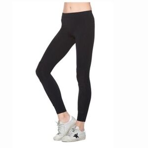 Moto Leggings w/ Suede Pintuck Knees, XS
